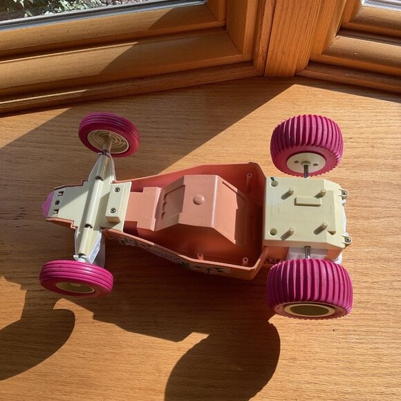 Vintage Mattel Barbie Dune Buggy Toy Car Pink Wheels & Stickers Imaginative Play - Picture 7 of 7